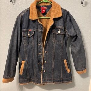 Vintage LDA Denim Sherpa Lined Jacket